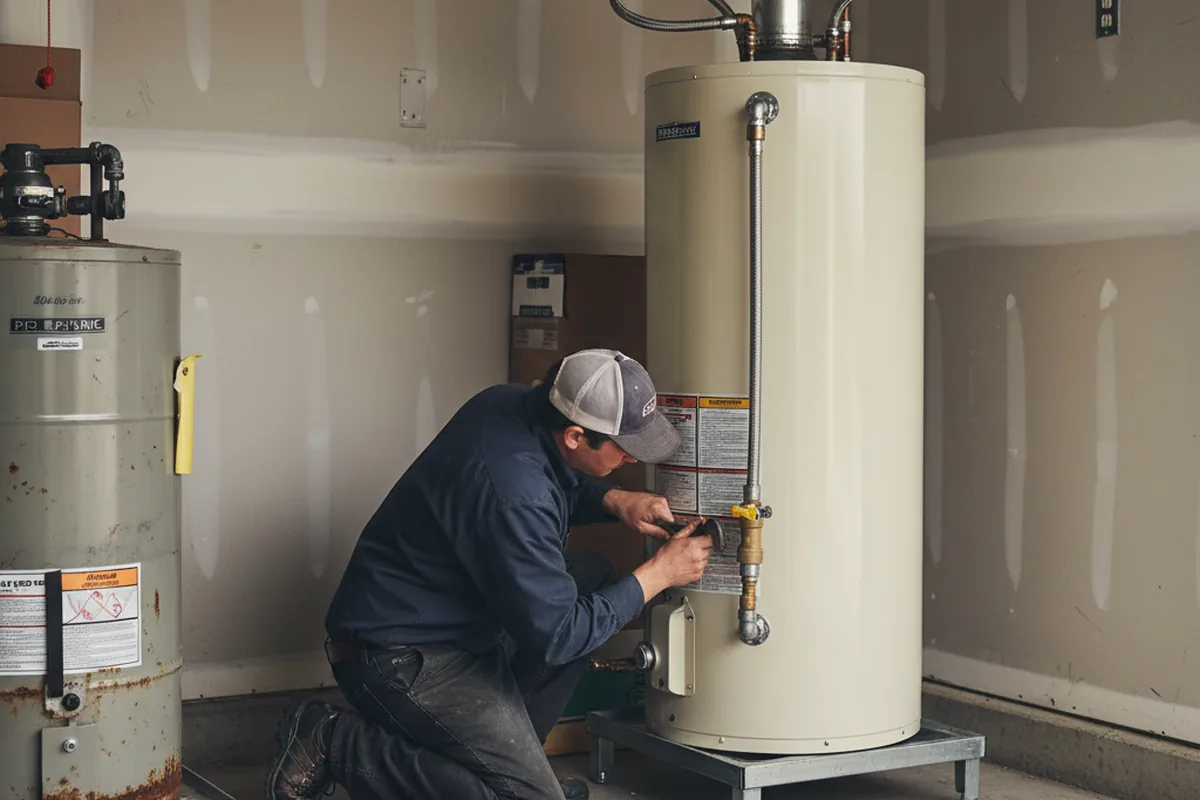 Water heater and shutoff valve replacement in Highlands